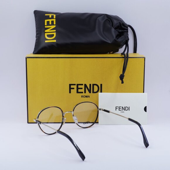 Fendi FE50052U 032 Round Eyeglasses 51mm – Havana/Gold - Picture 11 of 11